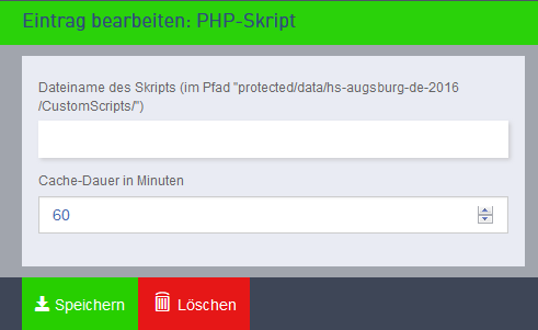 Eintrag PHP