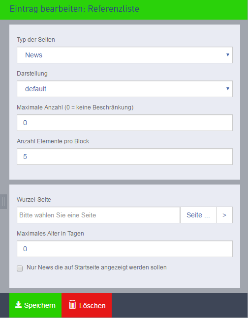 Eintrag Referenzliste