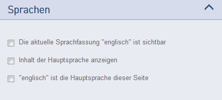 Checkbox Nebensprachen
