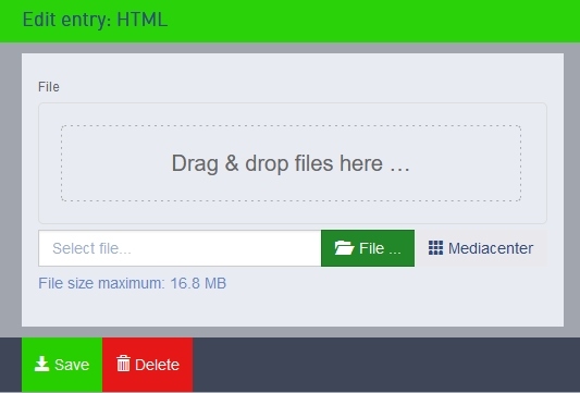 Eintrag html Animation