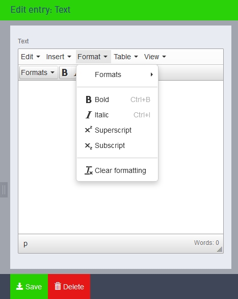 Screenshot Text Format