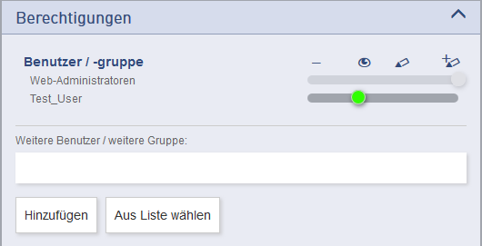 Benutzer Berechtigungen